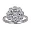 Custom Georgian Flower Diamond Bezel Ring