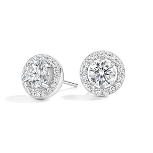 diamond halo earrings studs