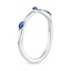 18K White Gold Willow Contoured Ring With Sapphire Accents, smallside view
