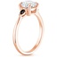 14K Rose Gold Aria Ring with Black Diamond Accents, smallside view