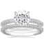 18KW Moissanite Luxe Valencia Diamond Bridal Set, smalltop view