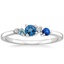 Blue Gemstone Cluster Ring 