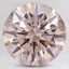 3.01 Ct. Fancy Orangy Pink Round Lab Created Diamond