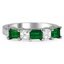 Custom Five Stone Emerald and Diamond Ring