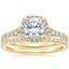 18K Yellow Gold Joy Diamond Ring (1/3 ct. tw.) with Luxe Ballad Diamond Ring (1/4 ct. tw.)