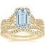 18KY Aquamarine Entwined Halo Diamond Bridal Set (1/2 ct. tw.), smalltop view