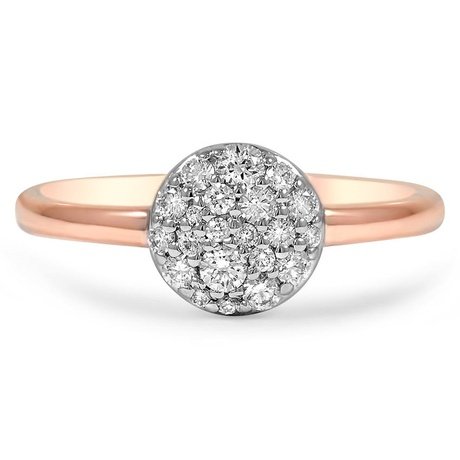 pave cluster diamond rings