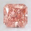 2.69 Ct. Fancy Deep Orangy Pink Radiant Lab Created Diamond