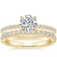 18K Yellow Gold Heritage Pavé Diamond Ring with Luxe Heritage Diamond Ring (1/3 ct. tw.)