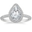 18K White Gold Valencia Halo Diamond Ring (1/2 ct. tw.), smalltop view
