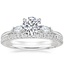 18K White Gold Simply Tacori Three Stone Marquise Diamond Ring with Simply Tacori Diamond Ring (1/5 ct. tw.)