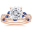 14KR Moissanite Luxe Willow Sapphire and Diamond Bridal Set (1/4 ct. tw.), smalltop view