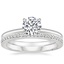 18K White Gold Simply Tacori Delicate Drape Diamond Ring with Tacori Dantela Diamond Ring (1/8 ct. tw.)