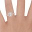 14K Rose Gold Joy Diamond Ring (1/3 ct. tw.), smallzoomed in top view on a hand