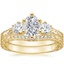 18KY Moissanite Three Stone Hudson Bridal Set (1/3 ct. tw.), smalltop view