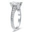 Diamond Prong Pave Milgrain Engagement Ring, smallview