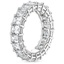 18K White Gold Emerald Eternity Diamond Ring (6 ct. tw.), smallside view