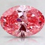 1.90 Ct. Fancy Vivid Pink Oval Lab Created Diamond