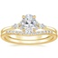 18K Yellow Gold Nadia Diamond Ring with Petite Curved Diamond Ring (1/10 ct. tw.)