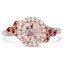 Custom Nature-Inspired Fancy Pink Diamond Ring with Ruby and Diamond Accents