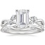 18KW Moissanite Willow Diamond Ring (1/8 ct. tw.) with Winding Willow Diamond Ring (1/8 ct. tw.), smalltop view