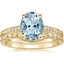 18KY Aquamarine Contoured Luxe Hudson Diamond Bridal Set, smalltop view