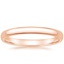 14K Rose Gold 2mm Slim Profile Wedding Ring, smalltop view