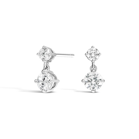 diamond stud drop earrings