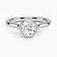 18K White Gold Luna Ring, smalltop view