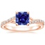 Rose Gold Sapphire Luxe Chamise Diamond Ring (1/5 ct. tw.)