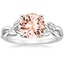 18KW Morganite Budding Willow Solitaire Ring, smalltop view