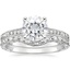 18KW Moissanite Contoured Luxe Hudson Diamond Bridal Set, smalltop view