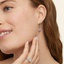 Silver Jasmine Amethyst and Diamond Earrings, smallside view