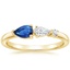 Yellow Gold Diane Sapphire and Diamond Ring