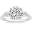 18K White Gold Opera Diamond Ring, smalltop view