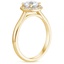 18K Yellow Gold Fancy Halo Diamond Ring (1/6 ct. tw.), smallside view