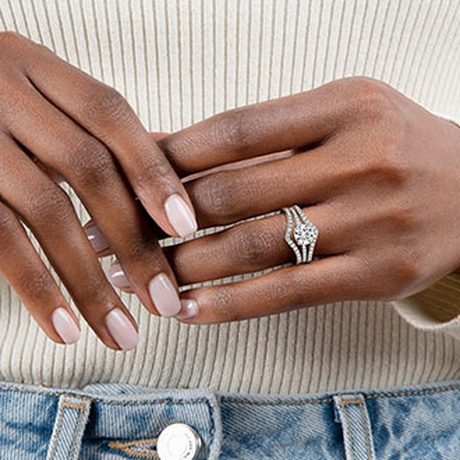 nested diamond ring stack