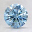 1.70 Ct. Fancy Greenish Blue Round Lab Created Diamond