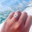 18K White Gold Secret Halo Diamond Ring, smalladditional view 2
