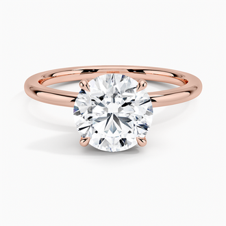 14K Rose Gold Petal Diamond Ring