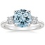 Aquamarine Serena Diamond Ring (1/3 ct. tw.) in 18K White Gold