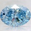 3.32 Ct. Fancy Vivid Blue Oval Lab Created Diamond