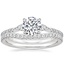 18K White Gold Luxe Aria Diamond Ring (1/3 ct. tw.) with Curved Ballad Diamond Ring (1/6 ct. tw.)