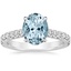 18KW Aquamarine Sienna Diamond Ring (3/8 ct. tw.), smalltop view