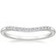 Platinum Petite Curved Diamond Ring (1/10 ct. tw.), smalltop view