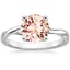18KW Morganite Grace Twist Solitaire Ring, smalltop view