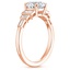 14K Rose Gold Adele Diamond Ring, smallside view