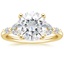 18KY Moissanite Verbena Diamond Ring, smalltop view