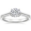18K White Gold Jade Trau Alure Solitaire Ring, smalltop view