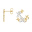 14K Yellow Gold Floral Lattice Diamond Hoop Earrings (2/3 ct. tw.), smalladditional view 1